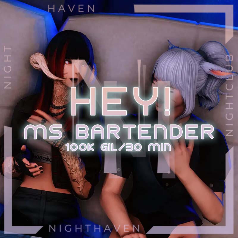 Do you want to have a 1:1 conversation with our barkeeps but think they are too busy serving booze? Fret not! You are now able to spend some time with our bartenders! Bartend hosting is SFW Approach any bartender to purchase
